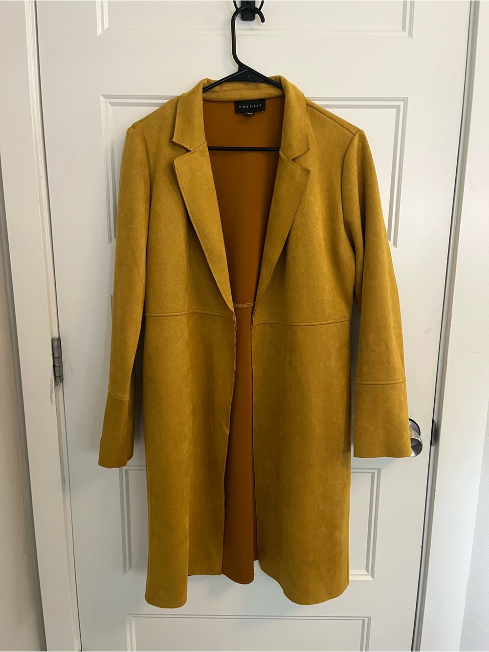 Mustard yellow faux suede jacket
